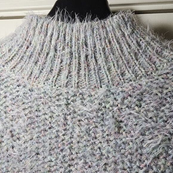 Joie Markita Fuzzy Funnel Neck Balloon Sleeve Pastel Colored Sweater SZ Small - Picture 7 of 8